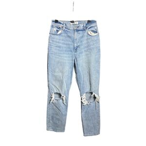 Abercrombie Fitch The 90s Straight Ultra High Rise Jeans Light Wash 29